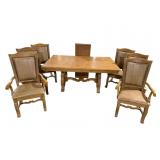 PINE TABLE AND 6 CHAIRS