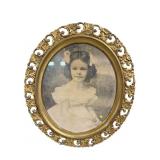 19TH CENTURY ORNATE RETICULATED OVAL FRAME