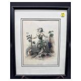 GRAPEVINE BY J.J. GRANDVILLE PRINT IN FRAME