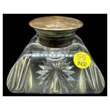 ANTIQUE LEAD CRYSTAL INKWELL