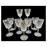 SET OF 9 WATERFORD CRYSTAL LISMORE FLORET WINE
