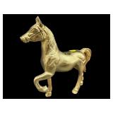 GOLD GILDED OVER METAL HORSE