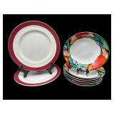 8 PC LOT MISC CERAMIC PLATES AND BOWLS