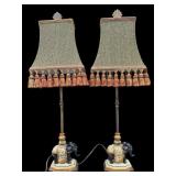 2 QUOIZEL ELEPHANT BUFFET LAMPS