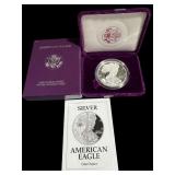 1992 1 OUNCE PROOF SILVER EAGLE & CASE