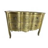 ORNATE ITALIAN STYLE EMBOSSED 5 DRAWER CHEST
