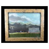 APPALACHIAN STORMY DAY SIGNED OIL ON BOARD