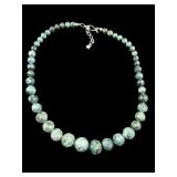 DESIGNER JAY KING STERLING GREEN APATITE NECKLACE;