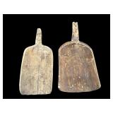 LOT OF 2 WOODEN SCOOPS
