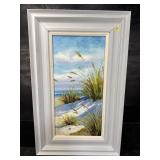 BEACH SCENE OIL ON CANVAS BY RYAN MICHAELS