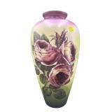 LARGE ANTIQUE FLORAL PORCELAIN VASE