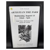 FRAMED ARTISTS IN THE PARK ADVERTISEMENT