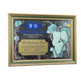 FRAMED BARTON AND GUESTIER FRENCH WINE