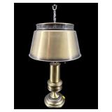 BRUSHED BRASS METAL TABLE LAMP WITH LAMP WITH