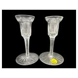 PR OF WATERFORD CRYSTAL 5.5 IN CANDLE HOLDERS