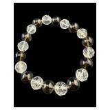 DESIGNER JAY KING BLACK & CRYSTAL BRACELET;