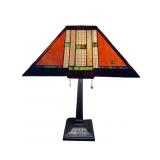ARTS & CRAFTS LEADED GLASS TIFFANY STYLE LAMP