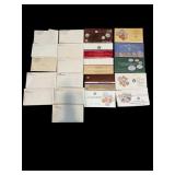 LOT OF 21 UNITED STATES UNC COIN SETS VARIOUS