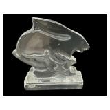 BACCARAT CRYSTAL RUNNING RABBIT FIGURE