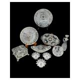 LARGE LOT OF MISC CRYSTAL AND GLASS SEE ALL