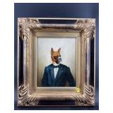 STEVE ROGERS OIL ON CANVAS BOXER DOG