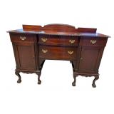 SOLID MAHOGANY CHIPPENDALE SIDEBOARD