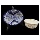 2 PC PORCELAIN AND CERAMIC BOWLS