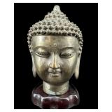 CHINESE METAL SHAKYAMUNI AMITABHA BUDDHA HEAD ON