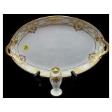 2 PC LOT NORITAKE GOLD TRIM PORCELAIN