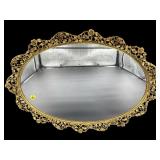 METAL RETICULATED ORNATE DRESSING MIRROR