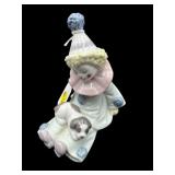 LLADRO PIERROT WITH PUPPY FIGURINE