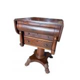 19TH CENT. FEDERAL 3 DRAWER DROP LEAF STAND