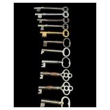LOT OF 10 ANTIQUE FURNITURE KEYS