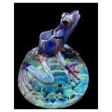 SMALL 1999 ARTIST SIGNED STUDIO FROG PAPER WEIGHT