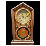 ANTIQUE INGRAHAM FIGURE 8 SHELF CLOCK