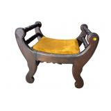 PINE U SHAPED TURNED STOOL