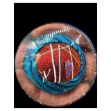 SIGNED RANDY STRONG 1998 SAUCER ART GLASS