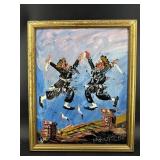 MORRIS KATZ 1994 TEXTURED OIL ON BOARD