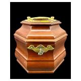 COLONIAL WILLIAMSBURG MAHOGANY TEA CADDY