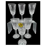 SET OF 6 WATERFORD CRYSTAL LISMORE WINE CORDIALS
