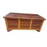 PIEDMONT CEDAR COPPER STRAPPED BLANKET BOX