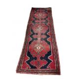 9 FT 10 IN X 3 FT 3 IN ANTIQUE HANDMADE RUNNER