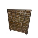 MAITLAND SMITH LEATHER ADORNED 34 DRAWER CHEST