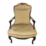 FAIRFIELD FURNITURE CARVED OPEN ARM CHAIR