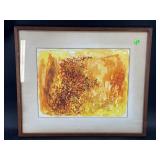 MID CENTURY MODERN ABSTRACT LITHOGRAPH BY ASHWELL