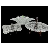 3 PC LOT BRILLIANT CUT CRYSTAL