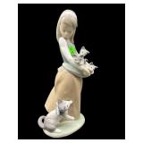 FOLLOWING HER CATS LLADRO PORCELAIN FIGURINE