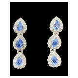 PR OF PLATINUM AARON BARSHA SAPPHIRE AND DIAMOND