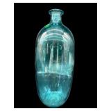 LARGE TALL BLUE GLASS VASE