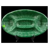 PORTUGAL GREEN GLAZE VEGETABLE TRAY